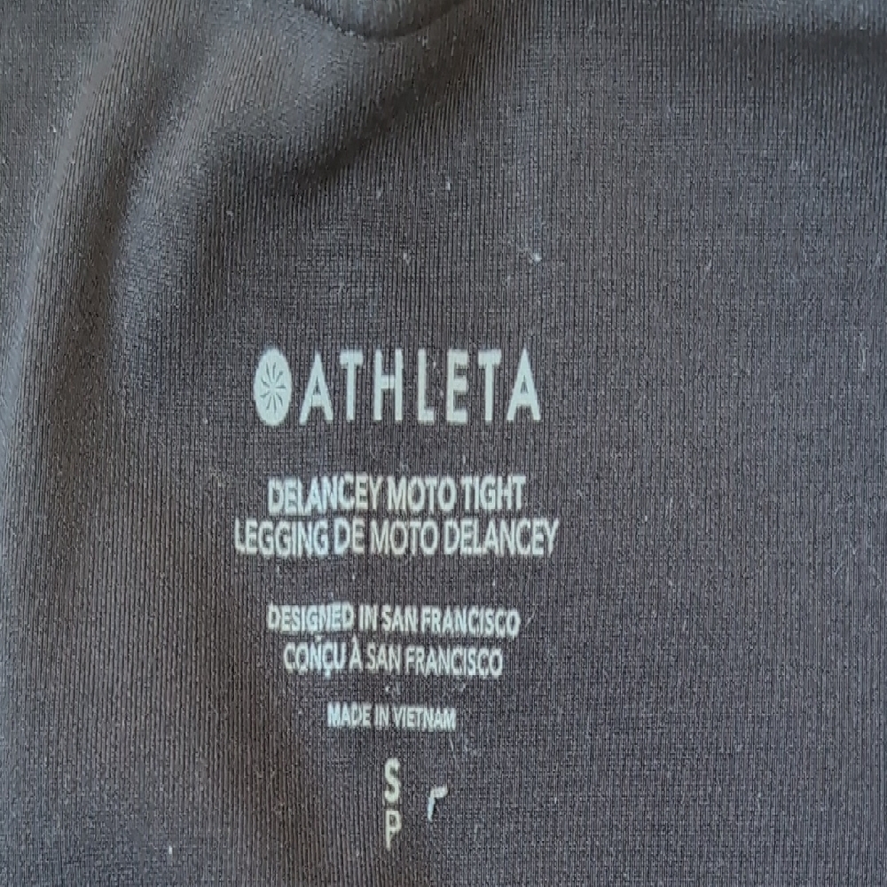 Athleta Black Delancey Moto Leggings - Picture 2 of 5